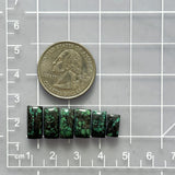 Small Ocean Blue Bar Bamboo Mountain Turquoise, Set of 6 Dimensions