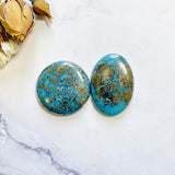 Large Ocean Blue Mixed Ithaca Peak Turquoise, Set of 2 Background