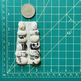 Small White Mixed White Buffalo Dolomite, Set of 12 Dimensions