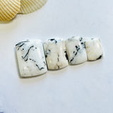 Small White Barrel White Buffalo Dolomite, Set of 4 Background