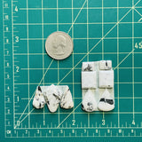 Small White Mixed White Buffalo Dolomite, Set of 9 Dimensions
