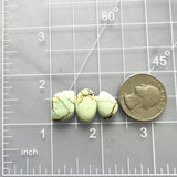 Small Mint Green Mixed Crescent Lake Variscite, Set of 3 Dimensions