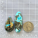 Large Sky Blue Mixed Ithaca Peak Turquoise, Set of 2 Dimensions
