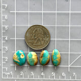 Small Sky Blue Mixed Royston Turquoise, Set of 4 Dimensions