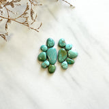 Small Lime Green Mixed Lone Mountain Turquoise, Set of 12 Background