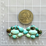 Small Mixed Mixed Mixed Turquoise, Set of 17 Dimensions