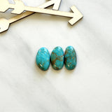 Medium Sky Blue Freeform Number 8 Turquoise, Set of 3 Background