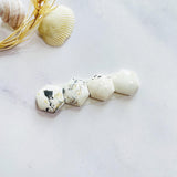 Medium White Hexagon White Buffalo Dolomite, Set of 4 Background