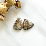 Large Sky Blue Mixed Royston Turquoise, Set of 2 Background