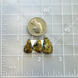 Small Earth Brown Mixed Treasure Mountain Turquoise, Set of 3 Dimensions