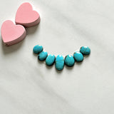 Small Sky Blue Mixed Kingman Turquoise, Set of 7 Background