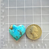 Large Sky Blue Heart Ithaca Peak Turquoise Dimensions