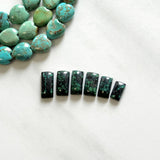 Small Ocean Blue Bar Bamboo Mountain Turquoise, Set of 6 Background