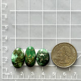 Medium Deep Green Mixed Broken Arrow Variscite, Set of 3 Dimensions