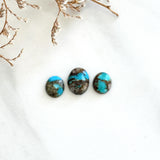 Small Sky Blue Mixed Paiute Turquoise, Set of 3 Background