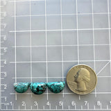 Small Ocean Blue Half Moon Yungai Turquoise, Set of 3 Dimensions
