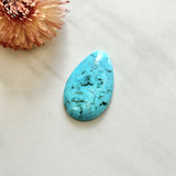 Large Sky Blue Teardrop Number 8 Turquoise Background