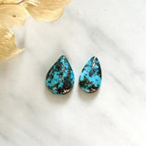 Large Sky Blue Teardrop Ithaca Peak Turquoise, Set of 2 Background