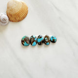 Small Sky Blue Mixed Blue Moon Turquoise, Set of 5 Background