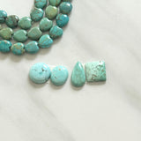 Small Faint Blue Mixed Kingman Turquoise, Set of 4 Background