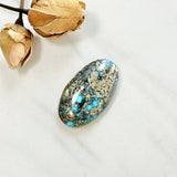 Large Sky Blue Oval Ithaca Peak Turquoise Background