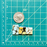 Medium Mixed Bar Mixed Turquoise, Set of 3 Dimensions