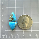 Small Sky Blue Triangle Ithaca Peak Turquoise, Set of 2 Dimensions
