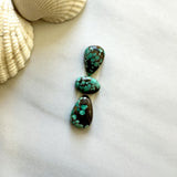 Small Bamboo Green Teardrop Bamboo Mountain Turquoise, Set of 3 Background