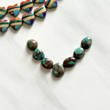 Small Sky Blue Mixed Carico Lake Turquoise, Set of 7 Background