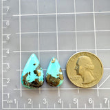 Large Sky Blue Teardrop Ithaca Peak Turquoise, Set of 2 Dimensions