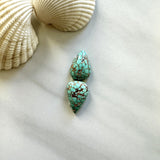 Small Mint Green Teardrop Namtso Lake Turquoise, Set of 2 Background