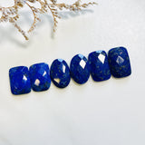 Small Deep Blue Mixed Lapis Lazuli, Set of 6 Background
