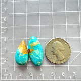 Large Sky Blue Mixed Royston Turquoise, Set of 2 Dimensions