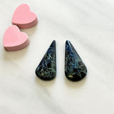 Large Ocean Blue Teardrop Blue Moon Turquoise, Set of 2 Background