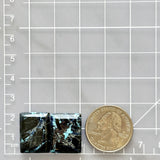 Large Ocean Blue Bar Yungai Turquoise, Set of 2 Dimensions