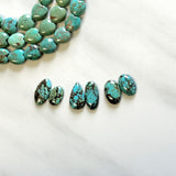 Small Sky Blue Mixed Wild Horse Turquoise, Set of 6 Background