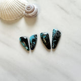 Medium Sky Blue Freeform Yungai Turquoise, Set of 4 Background