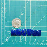 Small Deep Blue Mixed Lapis Lazuli, Set of 6 Dimensions