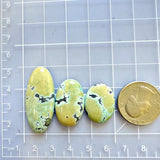Large Yellow Mixed Treasure Mountain Turquoise, Set of 3 Dimensions