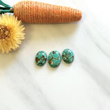Small Sea Green Oval Namtso Lake Turquoise, Set of 3 Background