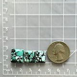 Small Sky Blue Square Yungai Turquoise, Set of 3 Dimensions