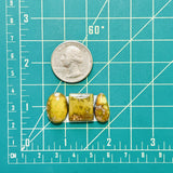 Small Earth Brown Mixed Carico Lake Turquoise, Set of 3 Dimensions