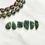 Medium Bamboo Green Mixed Treasure Mountain Turquoise, Set of 6 Background