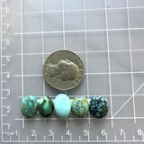 Small Mixed Mixed Mixed Turquoise, Set of 5 Dimensions