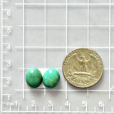 Small Sea Green Oval Crescent Lake Variscite, Set of 2 Dimensions