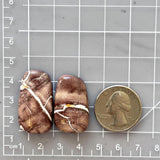 Large Red Freeform White Buffalo Dolomite, Set of 2 Dimensions