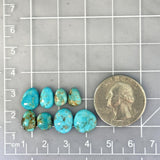 Small Sky Blue Mixed Number 8 Turquoise, Set of 8 Dimensions