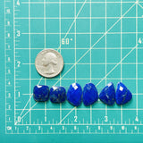 Small Deep Blue Mixed Lapis Lazuli, Set of 6 Dimensions