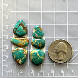 Small Deep Green Mixed Royston Turquoise, Set of 6 Dimensions