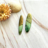 Large Sea Green Surfboard Crescent Lake Variscite, Set of 2 Background